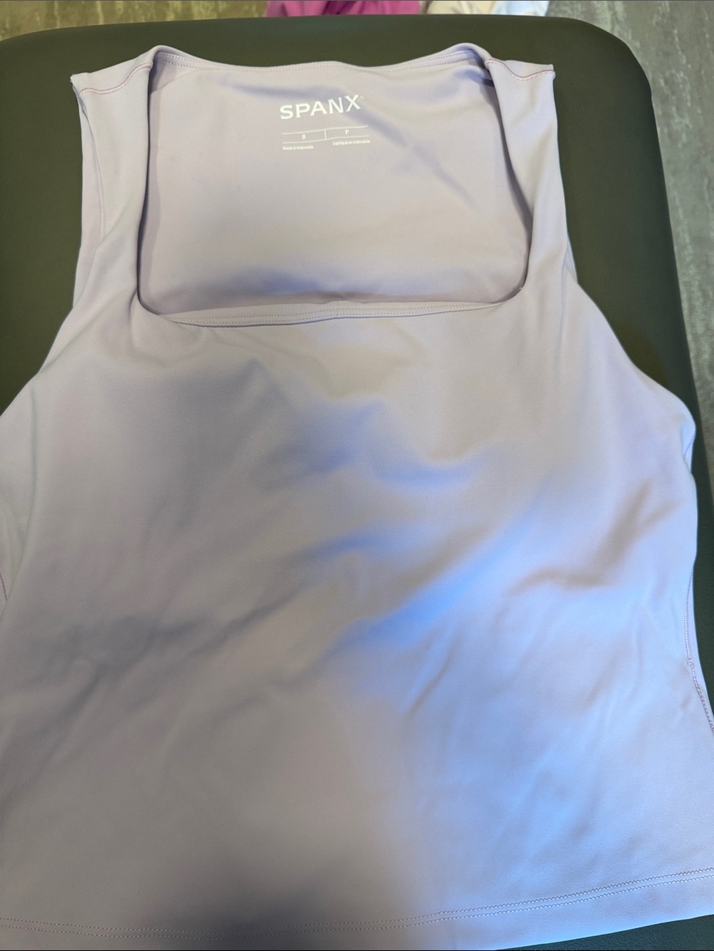 SPANX Lavender Square-Neck Tank Top